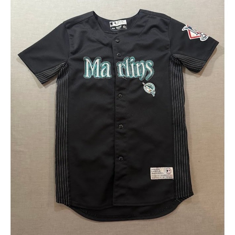 Majestic MLB Florida Marlins #2 Ramirez Baseball Jersey Black True Fan Boy's M